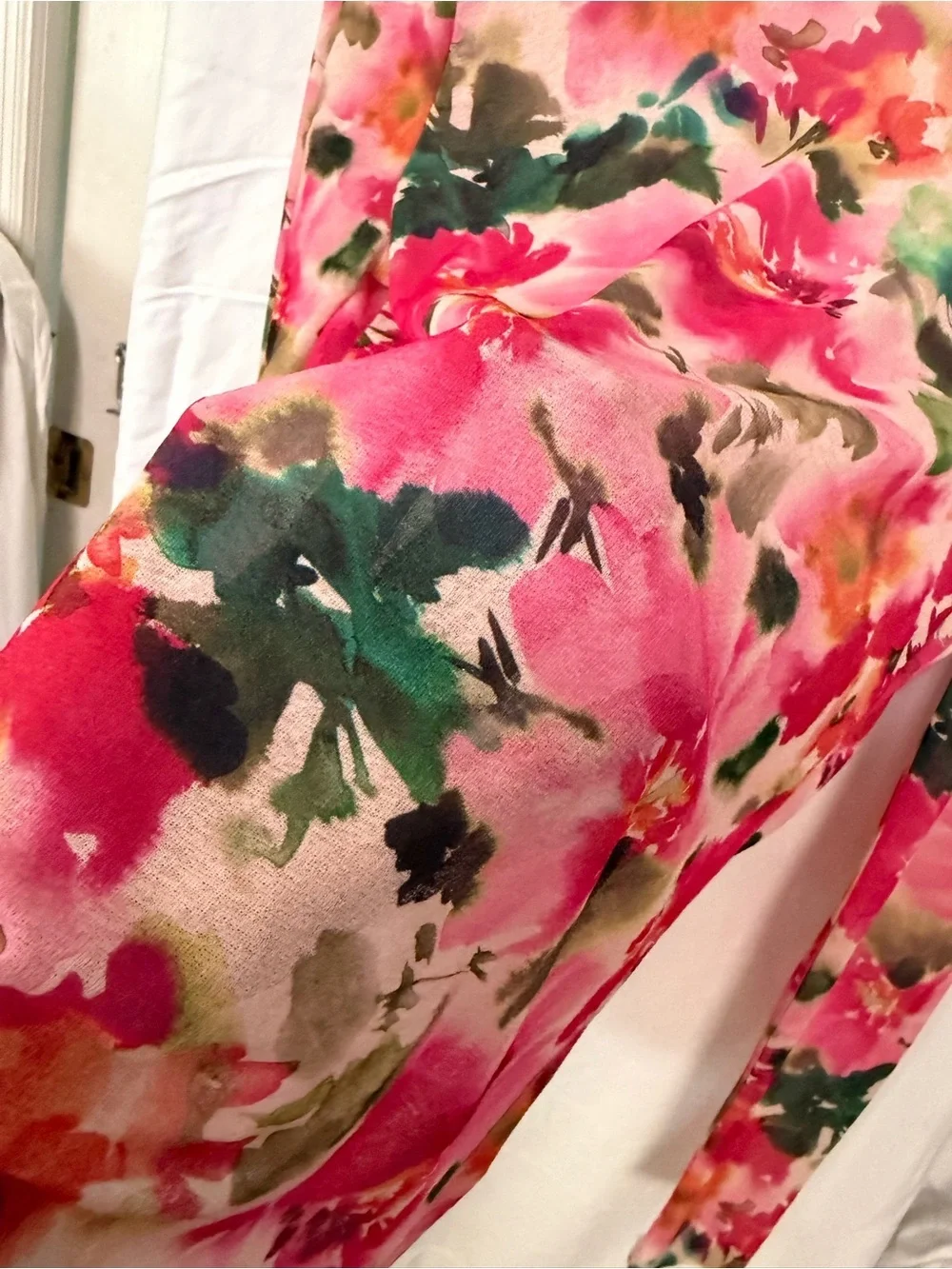 J. Crew Pink Floral Watercolor Long-Sleeve Top nwot